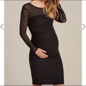 Isabella Oliver lace black maternity dress